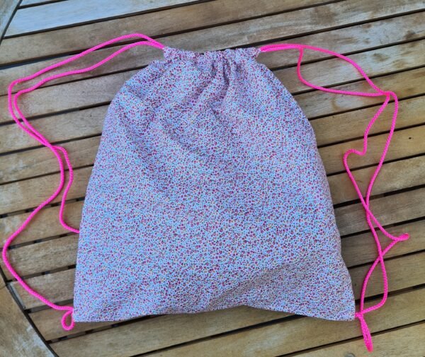 Sac de piscine tissu enduit " FLEURS"