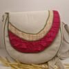 Sac besace velours " Crème"