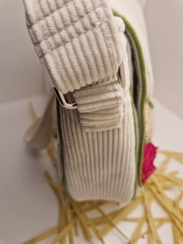 Sac besace velours " Crème" – Image 4