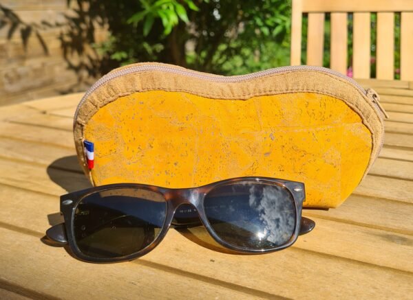 Etui à lunettes " Liège moutarde"