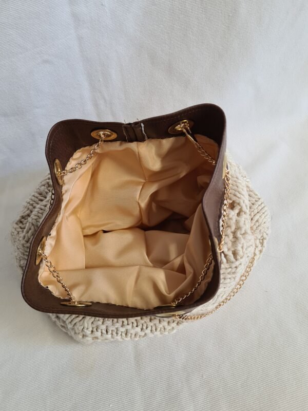 Sac Seau laine et simili cuir. – Image 2