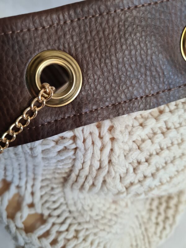 Sac Seau laine et simili cuir. – Image 3