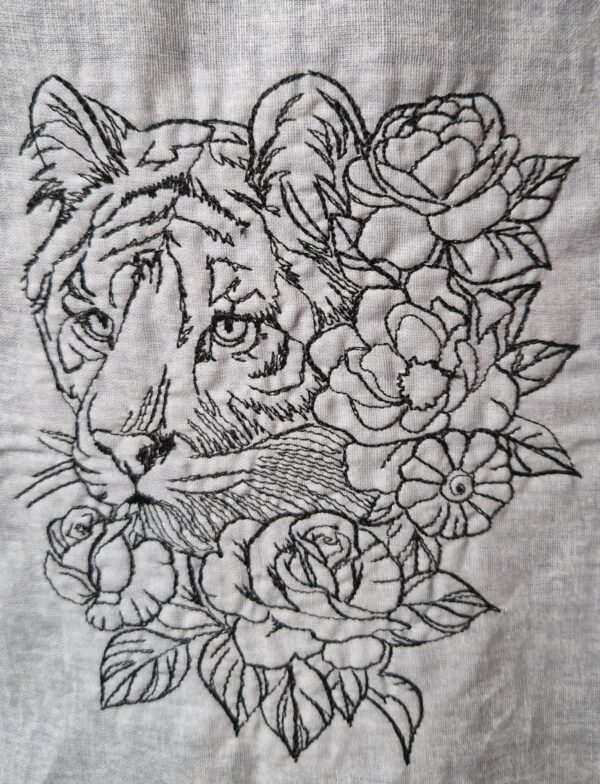 Tote bag broderie "tigre" – Image 2