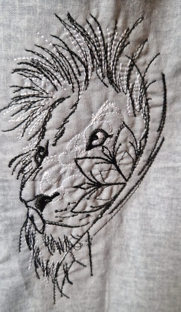 Tote bag broderie "Lionne" – Image 2