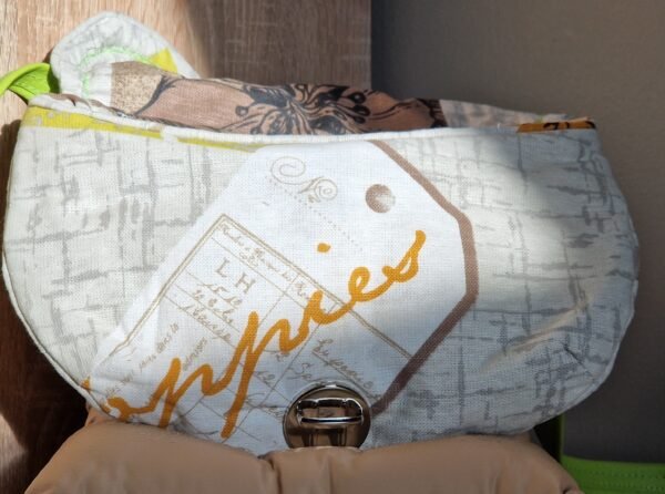 Sac Besace en Tissu : motif "feuille" – Image 4