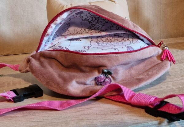 Sac Banane velours ras "Rose" – Image 2