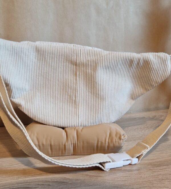 Sac Banane en velours " CREME " – Image 3