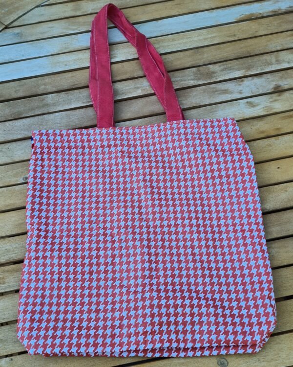 Sac tote bag " Orange & Blanc "