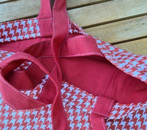 Sac tote bag " Orange & Blanc " – Image 2