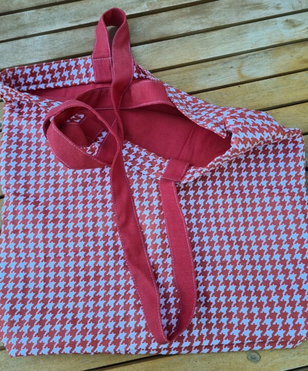 Sac tote bag " Orange & Blanc " – Image 3