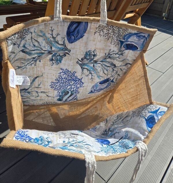 Sac de plage – Toile de jute & jean recyclé – Image 4