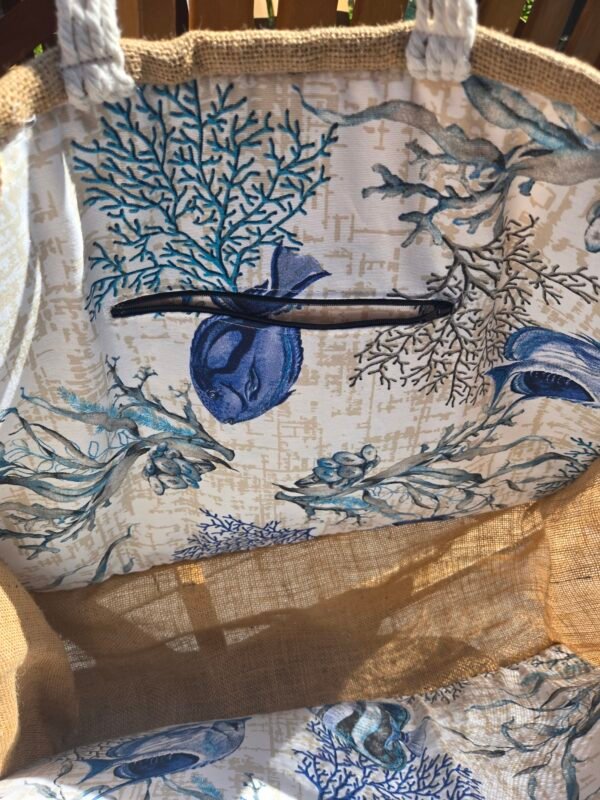 Sac de plage – Toile de jute & jean recyclé – Image 5