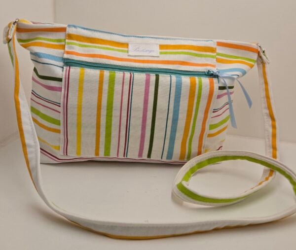 Sac à rayures multicolore