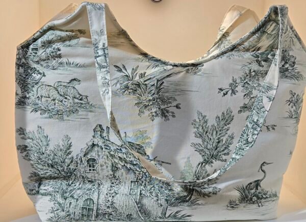 Grand cabas toile de Jouy – Image 3